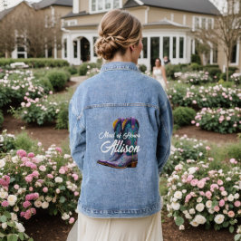 Bruidsmeisje Fantasie Cowboylaarzen Denim Jacket