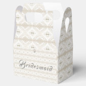 bruidsmeisje Faux-Kant en Hart Bedankdoosjes (Geopend)