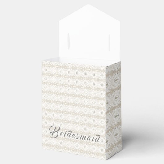 bruidsmeisje Faux-Kant en Hart Bedankdoosjes (Geopend)