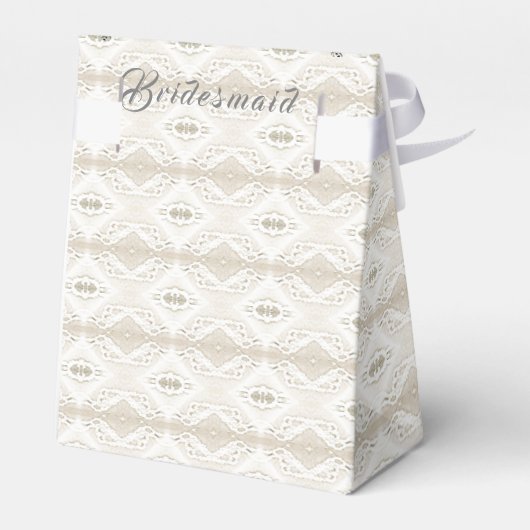 bruidsmeisje Faux-Kant en Hart Bedankdoosjes (Achterkant)