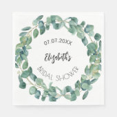 Bruidsmeisje feest eucalyptus groene krans servet (Voorkant)