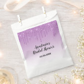 Bruidsmeisje feest Glamour Paarse Glitter Druppels Bedankzakje (Geknipt)