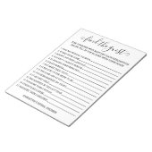 Bruidsmeisje Feest Vind de Gast Spel Notitieblok (Schuin)