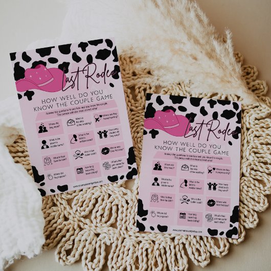 Bruidsmeisje Feestje Laatste Cowgirl Bruiloft Spel Kaart