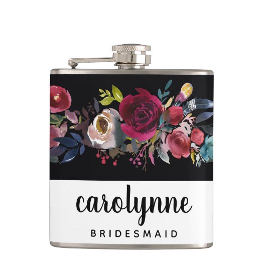 Bruidsmeisje Flask Bachelorette Party Bloemen Zome Heupfles (Voorkant)