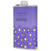 Bruidsmeisje Fles met Blauwe Bloem Heupfles (Links)