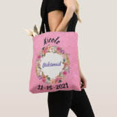Bruidsmeisje Floral krans ontwerp Tote Bag (Dichtbij)