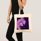 Bruidsmeisje Floral Paarse Plum Chic Tote Bag (Voorkant (product))