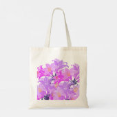 Bruidsmeisje Floral Paarse pruim Trendy Tote Bag (Achterkant)