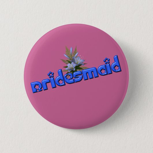 Bruidsmeisje Flower Bouquet Button Pin (Voorkant)