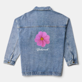 Bruidsmeisje Flower Denim Jacket