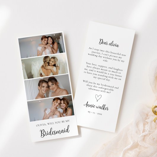 Bruidsmeisje Fotostrip 4 Afbeeldingen voorstel Kaa Save The Date