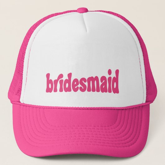 'Bruidsmeisje' gegolfd retro roze Trucker Pet (Voorkant)