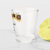 Bruidsmeisje Gele Trouw Zonnebloem Shot Glas (Rechts)