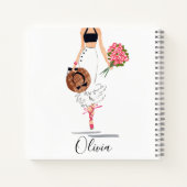 Bruidsmeisje gemaakt van Honor Voorstel Mode Bloem Notitieboek (Achterkant)