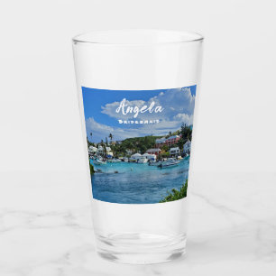 Bruidsmeisje gepersonaliseerd eilandleven glas