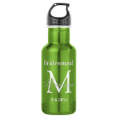 Bruidsmeisje gepersonaliseerd elegant stijlvol waterfles  (Voorkant)