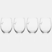 Bruidsmeisje gepersonaliseerd wijnglas zonder voet (Links)