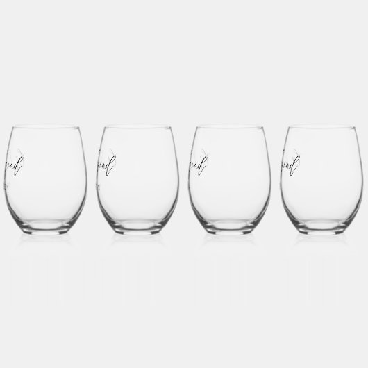 Bruidsmeisje gepersonaliseerd wijnglas zonder voet (Links)