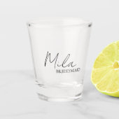 Bruidsmeisje gepersonaliseerde cadeau-ideeën shot glas (Voorkant)
