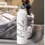 Bruidsmeisje gepersonaliseerde cadeau-ideeën waterfles<br><div class="desc">"Laat je bruidsmeisjes extra speciaal voelen met onze gepersonaliseerde geschenken van Zazzle! Ons collectie beschikt over een reeks aanpasbare items die perfect zijn om uw waardering te tonen aan degenen die aan uw zijde staan op uw grote dag.</div>