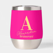 Bruidsmeisje gepersonaliseerde moderne monogram (Achterkant)