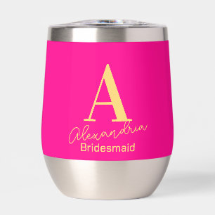 Bruidsmeisje gepersonaliseerde moderne monogram