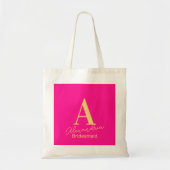 Bruidsmeisje gepersonaliseerde moderne monogram tote bag (Voorkant)