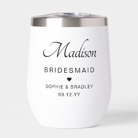 bruidsmeisje gepersonaliseerde naam bruiloft parti (Voorkant)