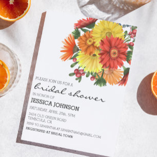 Bruidsmeisje Gerbera Madelief Bloem Kaart