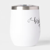 bruidsmeisje geschenk naam zwart kalligrafie harte (Voorkant)