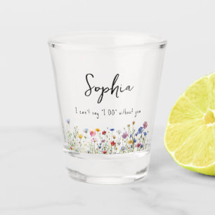 Bruidsmeisje geschenkdoos Wildbloemen Shot Glas