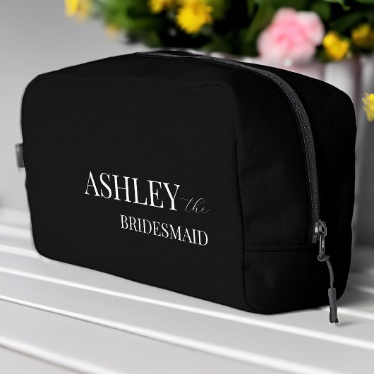 Bruidsmeisje geschenken gepersonaliseerde zwarte t toilettasje