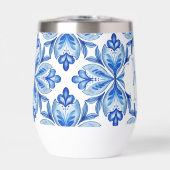 Bruidsmeisje geschenken Italiaans Blauw tegels mon (Voorkant)