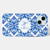 Bruidsmeisje geschenken Italiaans Blauw tegels mon Case-Mate iPhone Case (Achterkant (horizontaal))