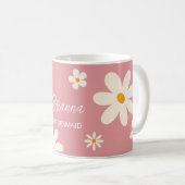 Bruidsmeisje geschenken retro daisy woestijn roze koffiemok (Voorkant rechts)