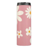 Bruidsmeisje geschenken retro daisy woestijn roze  thermosbeker (Achterkant)