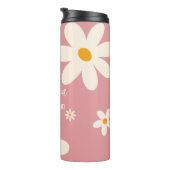 Bruidsmeisje geschenken retro daisy woestijn roze  thermosbeker (Geroteerd rechts)