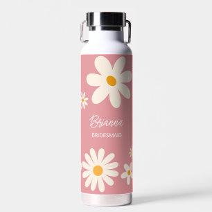 Bruidsmeisje geschenken retro daisy woestijn roze waterfles