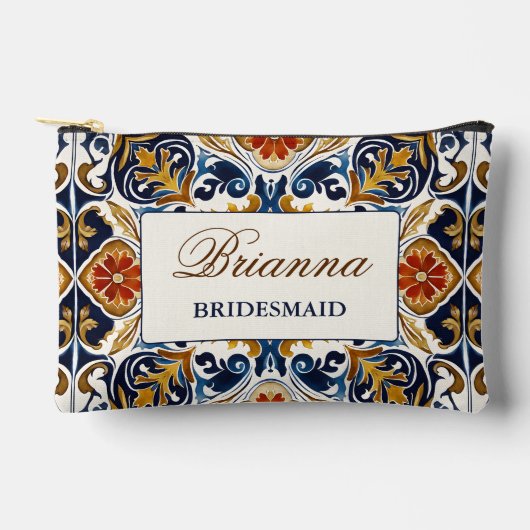 Bruidsmeisje geschenken Talavera Azulejo monogram Etui (Voorkant)