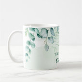 Bruidsmeisje getuige eucalyptus groen koffiemok (Links)