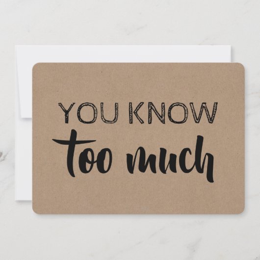 Bruidsmeisje / Getuige van de bruid Funny Modern Kaart (Voorkant)