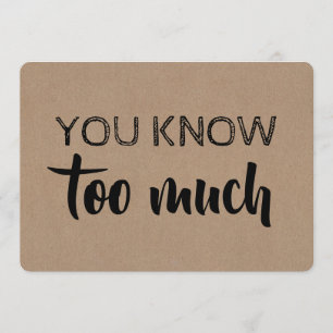 Bruidsmeisje / Getuige van de bruid Funny Modern Kaart