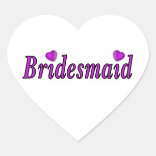 bruidsmeisje gewoon liefde hart sticker