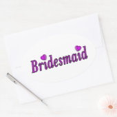 bruidsmeisje gewoon liefde ovale sticker (Envelop)