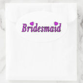 bruidsmeisje gewoon liefde ovale sticker (Tas)