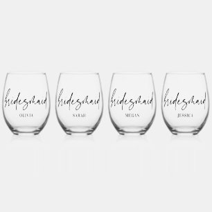Bruidsmeisje Gift Aangepaste Wijn Glas Drinkware S