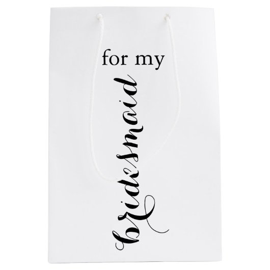 Bruidsmeisje Gift Bag Medium Cadeauzakje (Voorkant)
