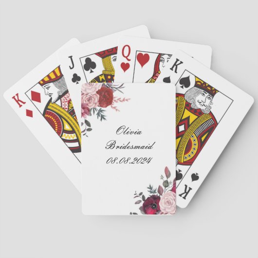 bruidsmeisje gift deck van kaarten (Achterkant)