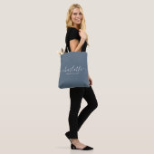Bruidsmeisje Gift Dusty Blue Tote Bag (Op model)